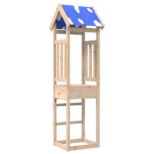 vidaXL Igraći Toranj Smeđa 52.5 x 46.5 x 208 cm Čvrsto borovo drvo