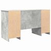vidaXL Stol s ladicama Beton siva 140 x 49 x 76 cm Konstruirano drvo
