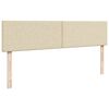 vidaXL Otomanski okvir kreveta s madracima krem 200x200cm od tkanine