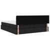 vidaXL Krevet s od storage s madracem Crna 200 x 200 cm Lažna koža