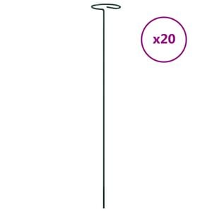 vidaXL Kolci za vrtne biljke 20 kom tamnozeleni 40 cm čelični