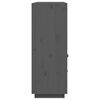vidaXL Visoka komoda siva 100 x 40 x 108,5 cm od masivne borovine