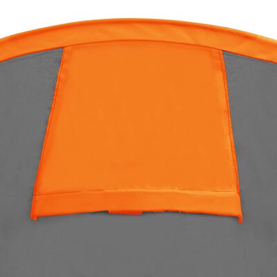 vidaXL Šator za kampiranje za 4 osobe sivo-narančasti