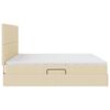 vidaXL Krevet s prostorom za pohranu s LED-om Krema 200 x 200 cm