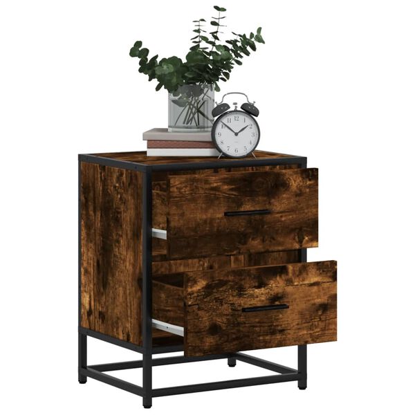 vidaXL Noćni ormarić boja hrasta 40x31x50 cm konstruirano drvo