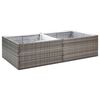 vidaXL Vrtna sadilica siva 157 x 80 x 40 cm od poliratana