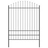 vidaXL Vrtna Ograda 7 pcs Siva 170 x 225 cm Čelik s prahom premazan