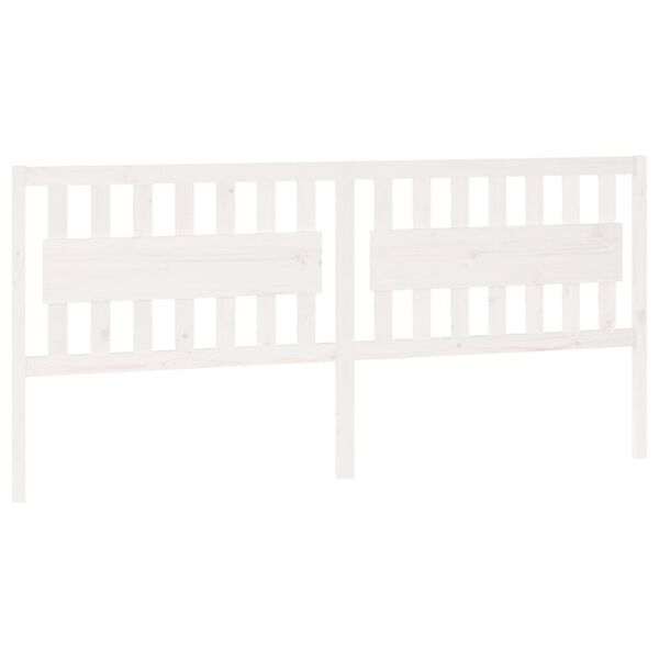 vidaXL Uzglavlje za krevet bijelo 205,5x4x100 cm od masivne borovine