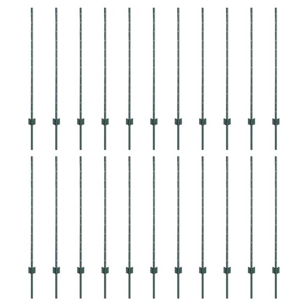 vidaXL Ograde 22 pcs Zelena 160 cm Čelik