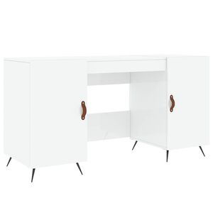 vidaXL Radni stol visoki sjaj bijeli 140x50x75 cm konstruirano drvo