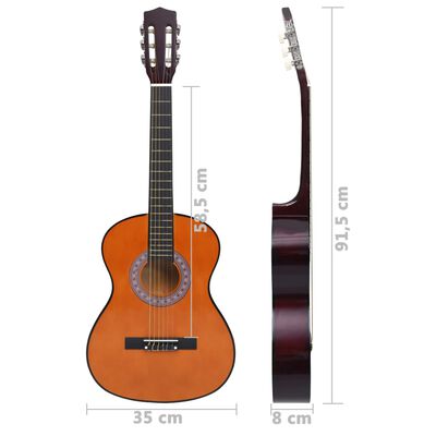 vidaXL Klasična gitara za početnike i djecu 3/4 36 " od drva lipe