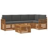 vidaXL Set vanjskih sofa 6 kom. Prirodna i antracit Poliester