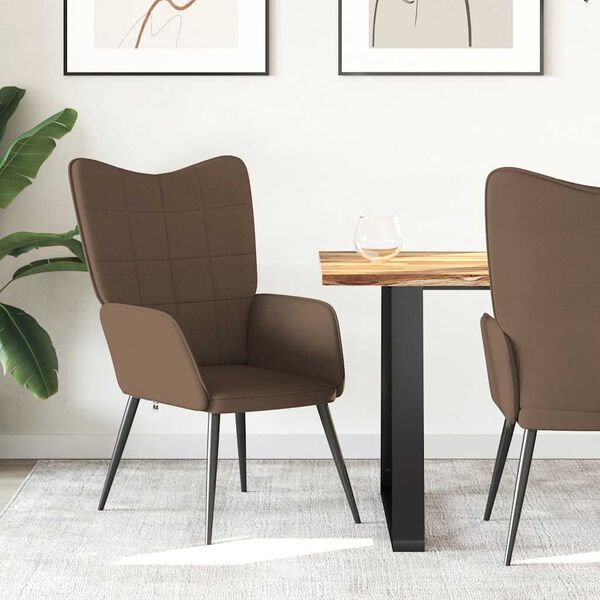 vidaXL Stolica za opu&scaron;tanje smeđa od tkanine