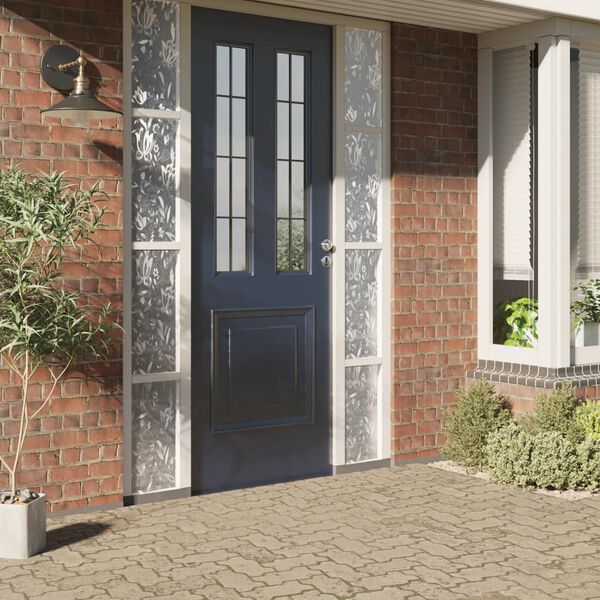 vidaXL Prozorske folije 2 kom matirane s uzorkom cvijeta PVC