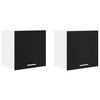 vidaXL Viseći ormarić 2 pcs Crni hrast i bijela 40 x 31 x 40 cm