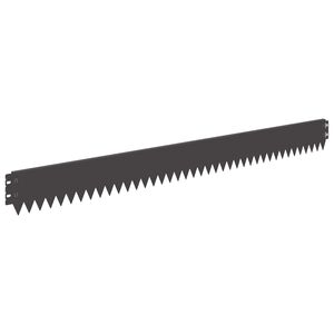 vidaXL Ograda oko Travnjaka 10 pcs 103 x 10 cm Čelik Crna