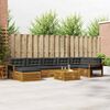 vidaXL Setovi sofa 8 pcs Prirodna i antracit Čvrsto drvo akacije