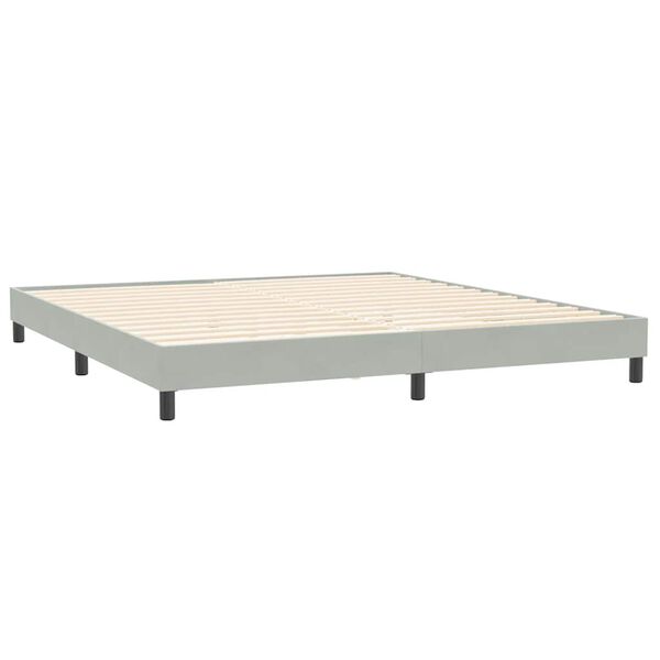 vidaXL Box Spring krevet bez madracem svijetlo sivi 200x210 cm bar&scaron;un
