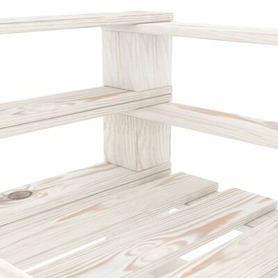vidaXL Vrtna fotelja od paleta bijela drvena