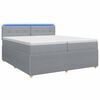 vidaXL Boxspring krevet s madracem Svjetlosiva 200 x 200 cm Tkanina