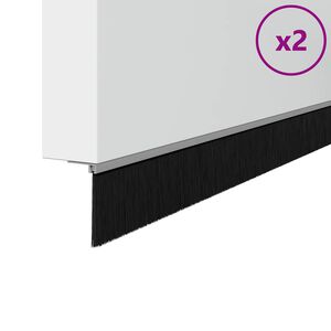 vidaXL Držač četke za vrata 2 pcs Srebrno 100 cm Aluminijski legura