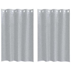 vidaXL Voile zavjesa 2 pcs Tamno siva 140 x 140 cm Poliester