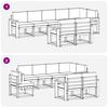 vidaXL Set vanjskih sofa s jastukom 8 pcs Prirodna i antracit