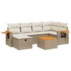 vidaXL 7-dijelni set vrtnih sofa od poliratana s jastucima bež