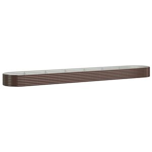 vidaXL Povi&scaron;ena vrtna gredica od pocinčanog čelika 544x100x36 cm smeđi