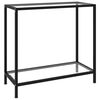 vidaXL Konzolni stol prozirni 80 x 35 x 75 cm od kaljenog stakla