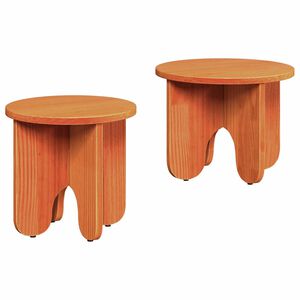 vidaXL Kava Stol 2 kom. Vosak smeđa 39.5 x 39.5 x 30 cm