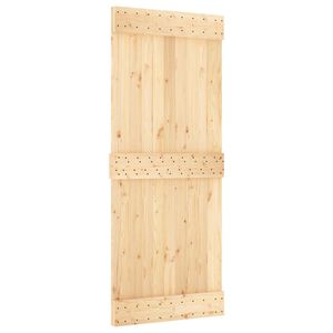 vidaXL Klizna vrata NARVIK 85 x 210 cm (213,5 cm) Prirodna i crna