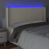 vidaXL LED uzglavlje krem 183 x 16 x 118/128 cm od umjetne kože