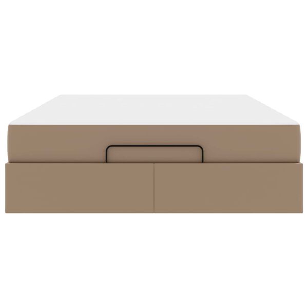 vidaXL Okvir kreveta s madracem s madracem 2 pcs Smeđa PVC