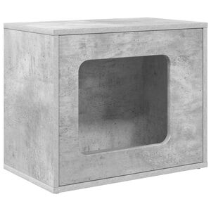 vidaXL Mačja Kuća Betonska siva 51 x 30 x 42,5 cm Konstruirano drvo
