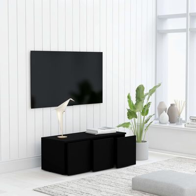 vidaXL TV ormarić crni 80 x 34 x 30 cm od iverice