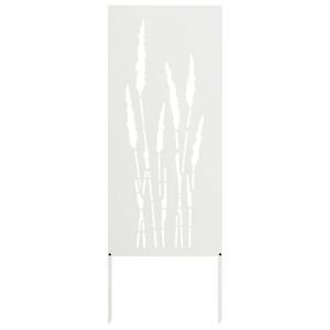 vidaXL Privatnost u vrtu Bijelo 50 x 140 cm Hladno valjana čelična
