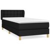 vidaXL Box spring krevet s madracem crni 90x190 cm od tkanine