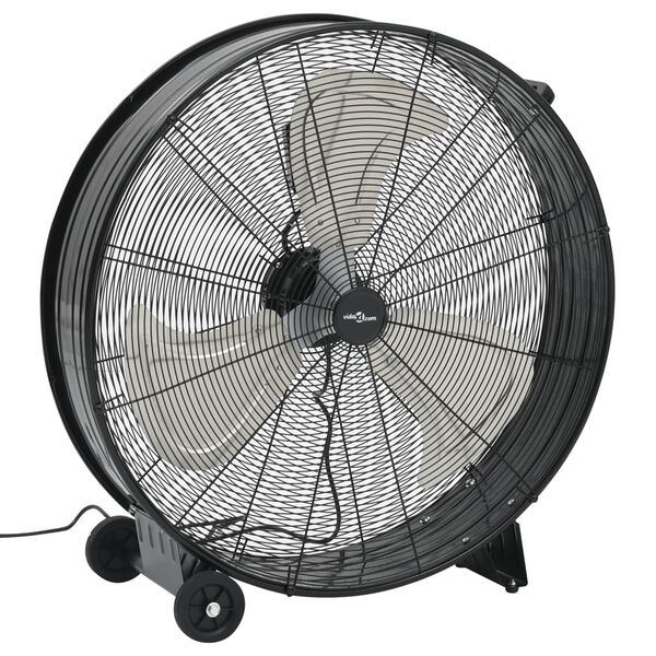 vidaXL Industrijski ventilator s bubnjem 77 cm 187,7 W crni