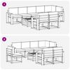 vidaXL Set vanjskih sofa s jastukom 9 pcs Prirodna i krem
