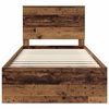 vidaXL Krevetna konstrukcija s uzglavljem Staro drvo 100 x 200 cm