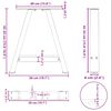 vidaXL Noge za klub stolić A-oblika 2 kom antracit 50 x (42-43) cm čelik