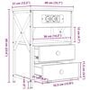 vidaXL Noćni ormar Dimljeni hrast 40 x 31 x 60 cm Konstruirano drvo