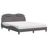 vidaXL Krevet Viana s madracem sivi 160 x 200 cm od umjetne kože