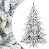 vidaXL Umjetno božićno drvce s nogom Bijelo 240 cm PVC i čelik