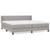 vidaXL Krevet s oprugama i madracem svjetlosivi 200 x 200cm od tkanine