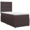 vidaXL Boxspring krevet s madracem Tamno smeđa 90 x 190 cm Tkanina