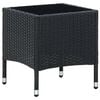 vidaXL Vrtni stol crni 40 x 40 x 45 cm od poliratana
