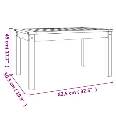 vidaXL Vrtni stol 82,5 x 50,5 x 45 cm od masivne borovine