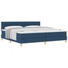 vidaXL Boxspring krevet s madracem Plava 200 x 200 cm tkanina